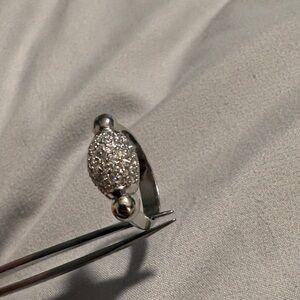 Silver Cubic Dia Vahn Ring